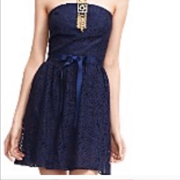 Trina Turk Dresses & Skirts - Trina Turk navy lace strapless dress holiday